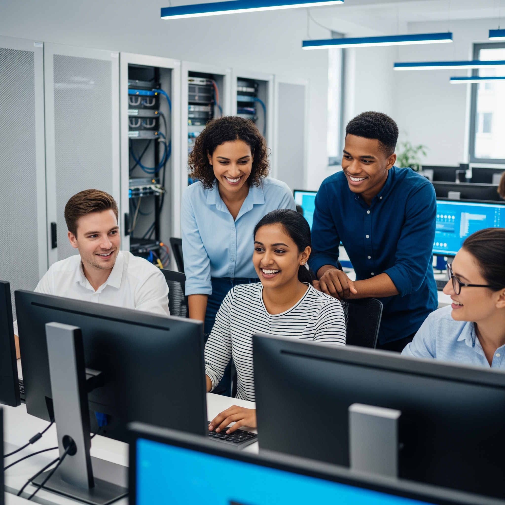 it-devs-collaborating-together-in-office it-devs-collaborating-together-in-office